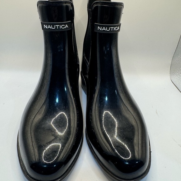 Nautica Black Winter Rain Boots Waterproof Ankle Design - Picture 1 of 6